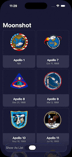 animated gif showing the operation of the app