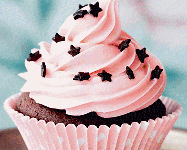 three cupcake images in an animated gif