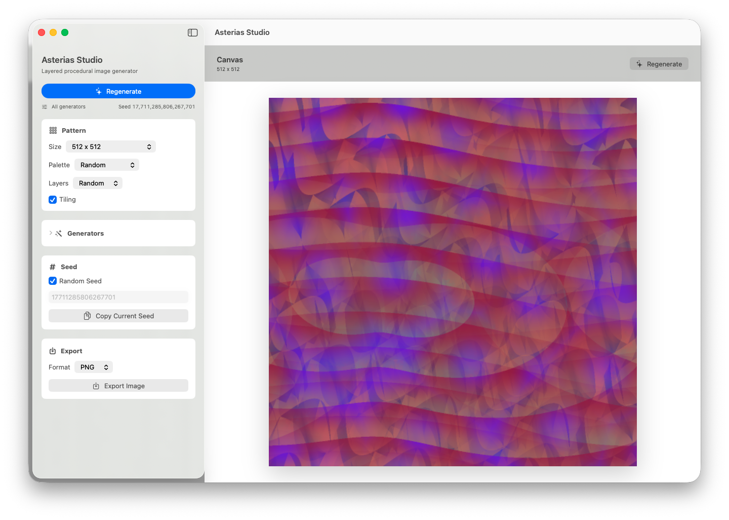 screencap of app window