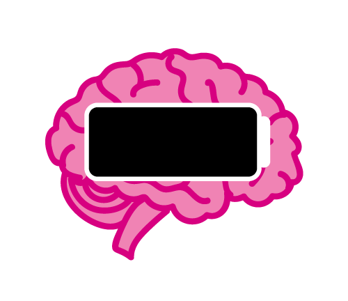 cartoon image of a brain with a battery at low level